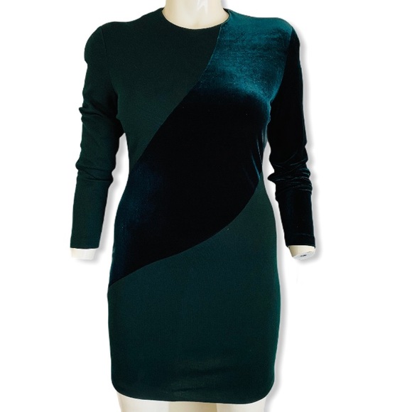 velvet combination dress